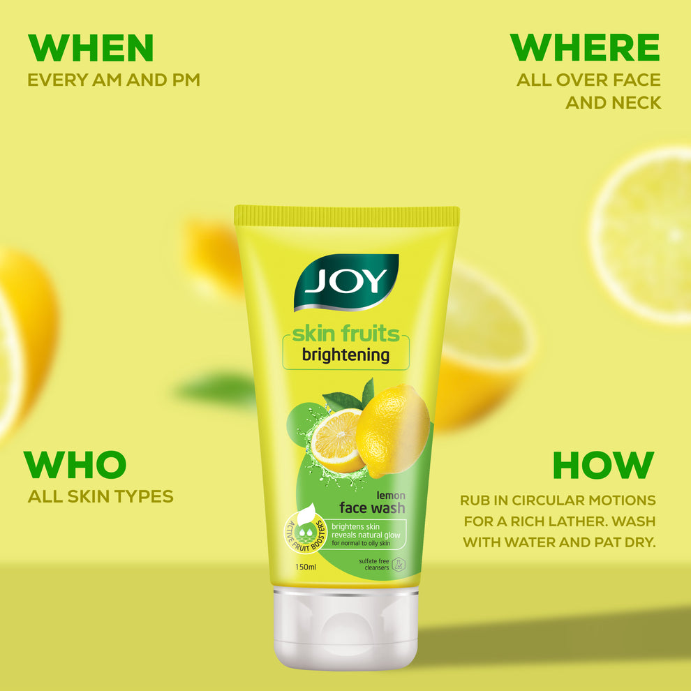 Joy Skin Fruits Brightening Lemon Face Wash 150ml