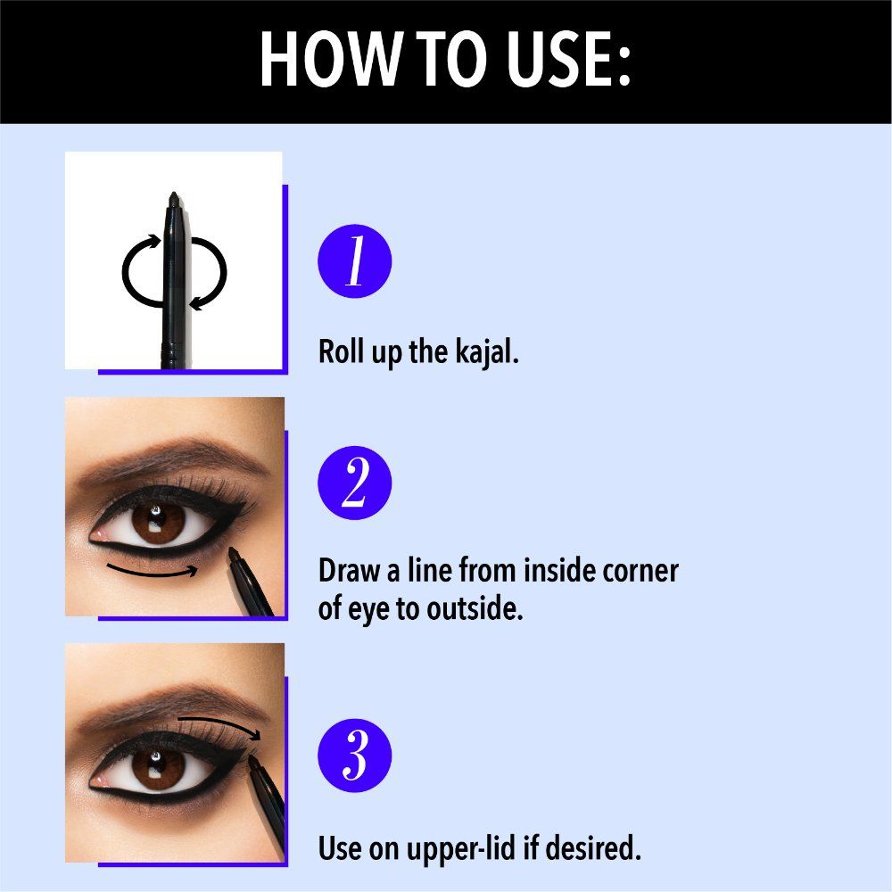 Blue Heaven
24hr Stay Kajal Black Waterproof - Jet Black
(0.30g)