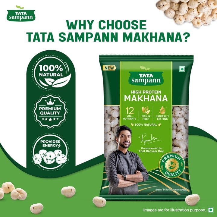 Tata High Protein Makhana | Rich in Fiber | Naturally Fat-Free |