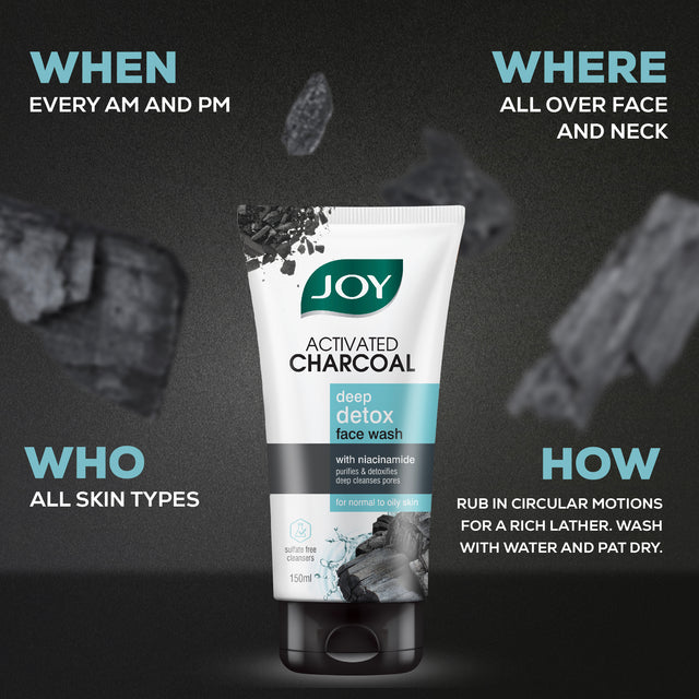 Joy Activated Charcoal Deep Detox Facewash