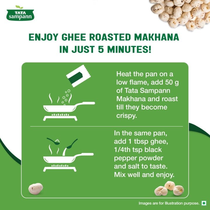 Tata High Protein Makhana | Rich in Fiber | Naturally Fat-Free |