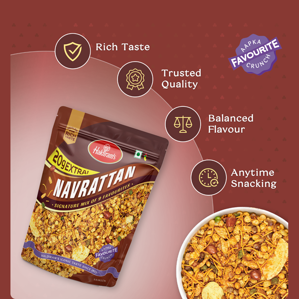 Haldiram's Navratan Mixture Namkeen 400gm