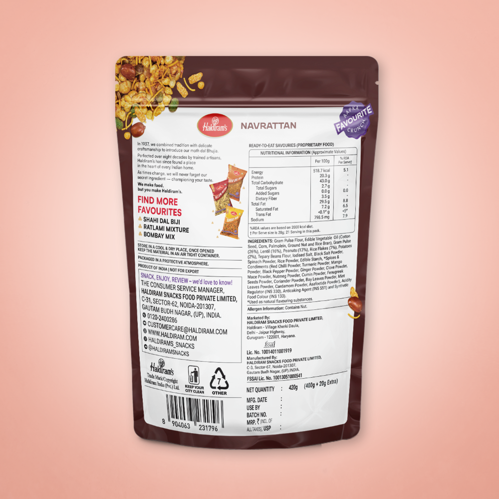 Haldiram's Navratan Mixture Namkeen 400gm