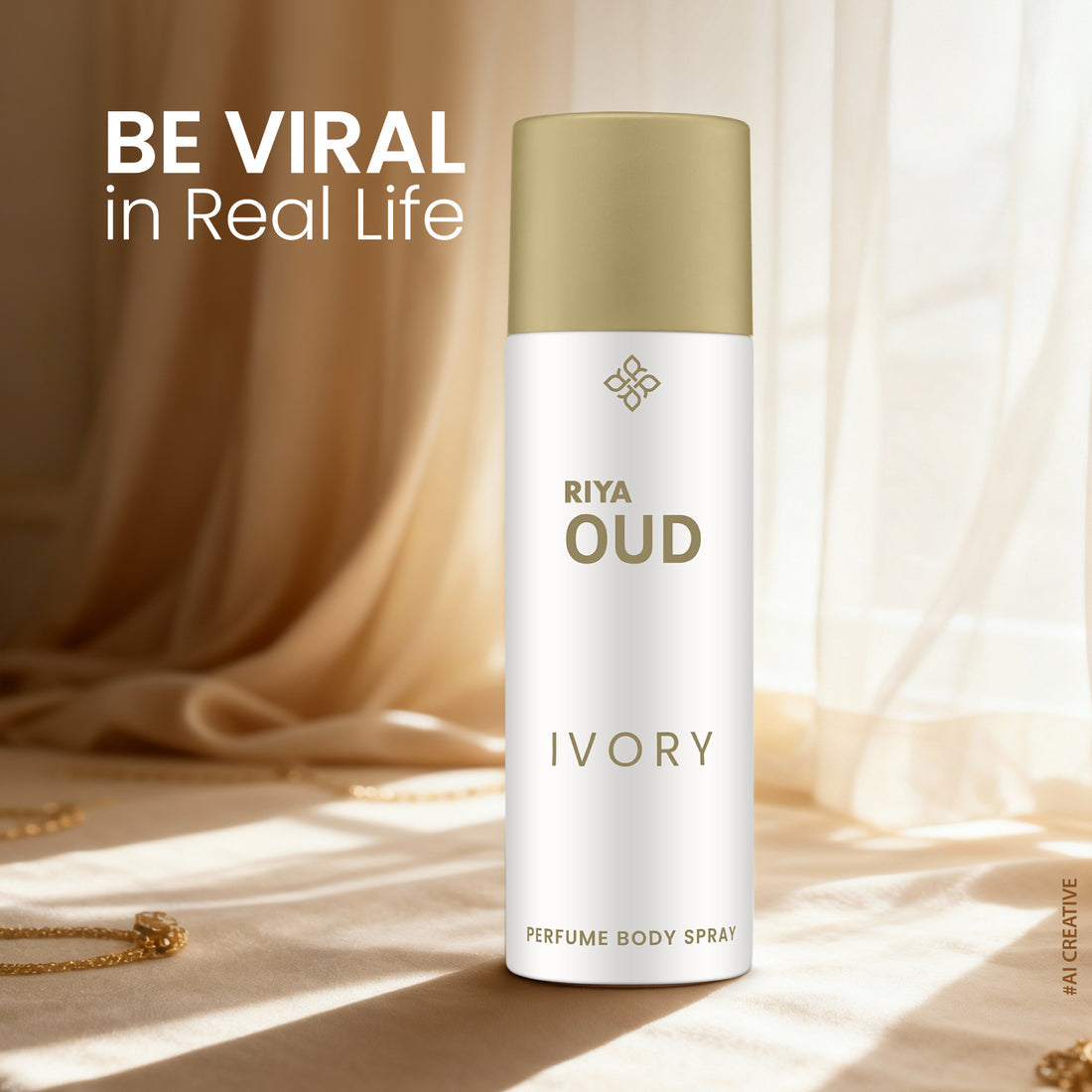 Riya OUD Ivory Deodorant for Unisex | Perfume Body Spray for Men & Women | Warm & Spice Fragrance - 200 ml